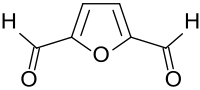 Strukturformel von 2,5-Furandicarbaldehyd