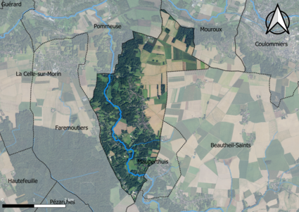 Carte orhophotogrammétrique de la commune.