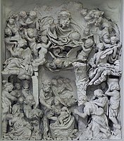 Baroque marble high-relief by Francesco Grassia, 1670, Rome