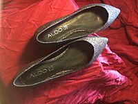 ALDO silver ballet pumps