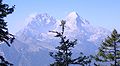 The Alpspitze (right) and Hochblassen (left) from the Schachen ascent