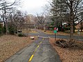 Trail crossing North Buchanan Street, looking northeast towards Ballston (January 2017)