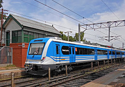 Formación CSR eléctrica maniobrando en la estación (2016).