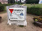 On a Sachsenhausen death march route historical marker