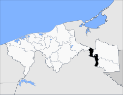 Location of the municipality in Tabasco