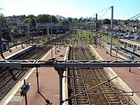 Quais direction Gisors vus depuis la passerelle