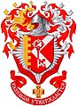 Commoner ethnic helmet: coat of arms of Vladimir Kopelev, knight of the For Merit to the Fatherland order.