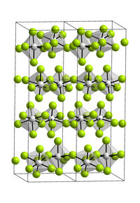 Struttura cristallina del pentafluoruro di vanadio