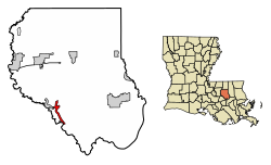 Location of French Settlement in Livingston Parish, Louisiana.