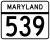 Maryland Route 539 marker