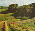 Der Wall westlich von Meilenkastell 37. 1,6 km weiter östlich liegt Kastell Housesteads (Dublette 2)