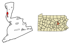 Location of Milton in Northumberland County, Pennsylvania.