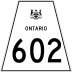 Highway 602 marker
