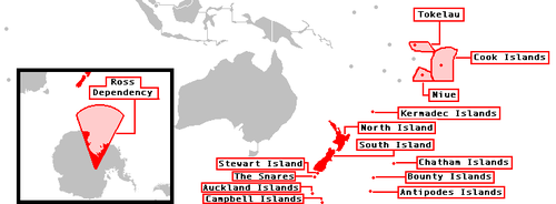 Nya Zeelands externa områden.