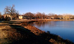 Riverside homes along Stackman Drive and the Little Arkansas River