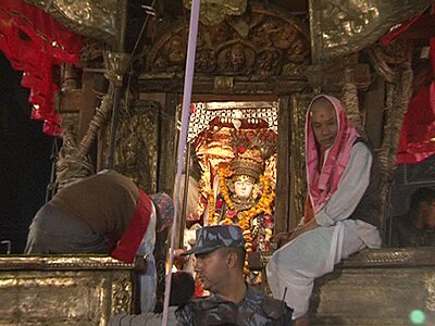 Jana Baha Dya inside the chariot