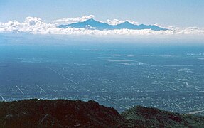 View of the Santa Ritas from the Catalina Mountains