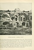 C.S. Cook picture of Ft Sumter after the bombardment September 28,1863 showing the "Hot shot" Furnace at left and the Barracks at right