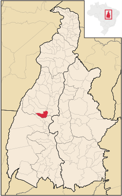 Localização de Monte Santo do Tocantins no Tocantins