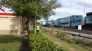 View of the train and garbage truck it struck in Lake Worth Beach