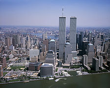 Lower Manhattan et le WTC en 2001.