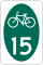 State Bicycle Route 15 marker