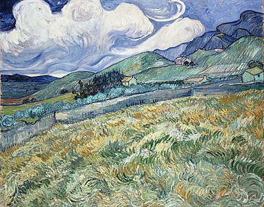 Landscape from Saint-Rémy at Wheat Fields, by Vincent van Gogh