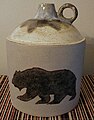 Stoneware whiskey jug
