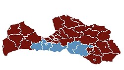 Zemgale Planning Region in blue