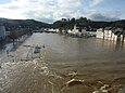 L'Aulne en crue à Châteaulin (7 février 2014).