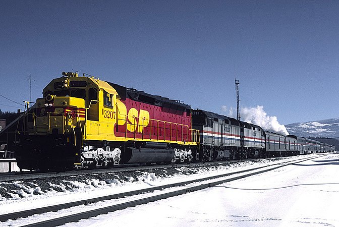 SP 3207 in the Kodachrome scheme, January 1986. Note the room on the right to add SF.