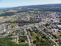 Vue aérienne d'Amqui