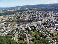 Aerial view of Amqui