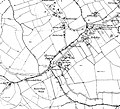 Barnet Gate and Arkley on a late 19th century Ordnance Survey map[7]