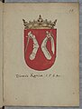 Karjalan vaakuna vuoden 1562 teoksessa Armorial suédois. Ranskan kansalliskirjasto, Pariisi.