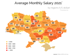Average monthly salary in November 2021 (ranks by region)