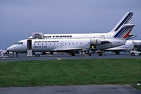 Le Bombardier CRJ-100 impliqué (F-GRJS), ici photographié en mai 2003, sept semaines avant l'accident.