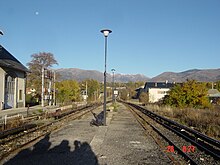 Quais et voies de la gare de Bourg-Madame