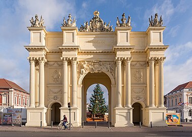The Brandenburg Gate in Potsdam, built in 1770–71 to commemorate Frederick the Great's victory in the Seven Years' War