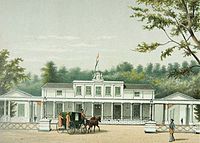 COLLECTIE TROPENMUSEUM Het paleis van de gouverneur-generaal in Rijswijk Batavia TMnr 3728-773