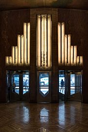 The stepped motif – Entrance hall of the Chrysler Building in New York City, by William Van Allen (1928–1930)
