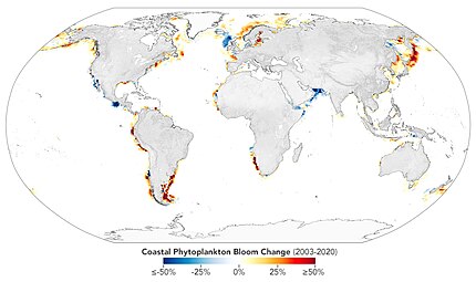 Coastal phytoplankton bloom change 2003–2020[17][18]