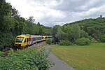 LINT 41 of Hessische Landesbahn underneath Königstein Castle heading for Frankfurt