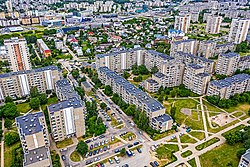 Aerial view of Fabijoniškės