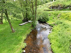 La Feuillade au pont de la RD 992.