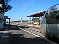 A train waiting at the station