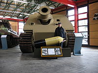 Un Sturmtiger exposé au musée allemand des Blindés de Munster (Allemagne).