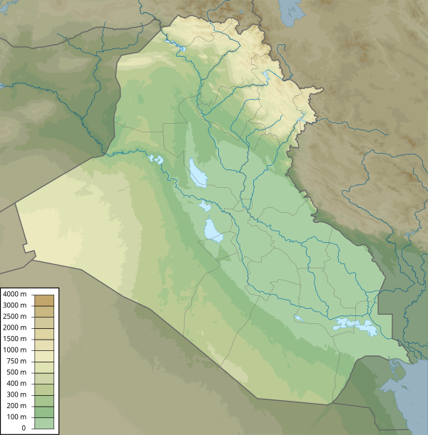 新アッシリア帝国の位置（イラク内）