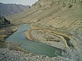 Aras river in the vicinity of Julfa (left hand is Iran).