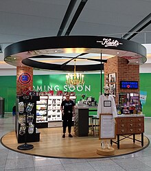 A Kiehl's kiosk at Terminal 2 in the Dublin Airport.